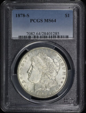 Obverse of this 1878-S Morgan Dollar PCGS MS-64