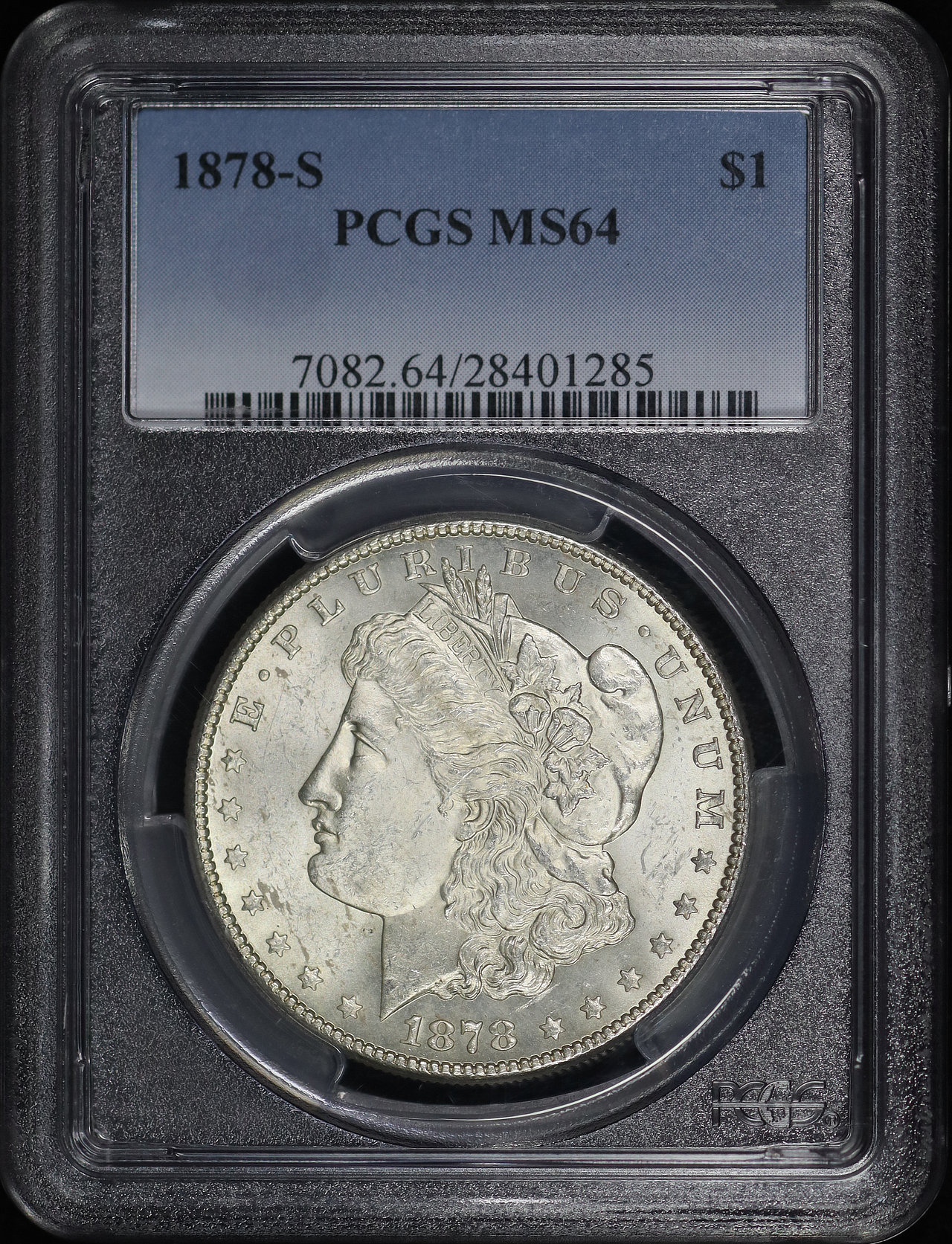 Obverse of this 1878-S Morgan Dollar PCGS MS-64