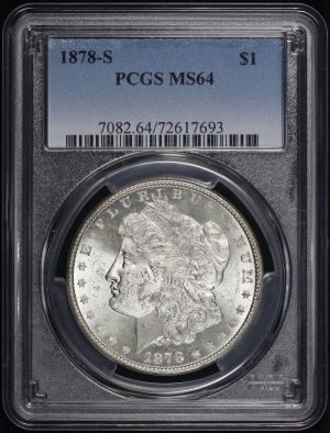 Obverse of this 1878-S Morgan Dollar PCGS MS-64