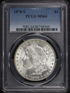 Obverse of this 1878-S Morgan Dollar PCGS MS-64