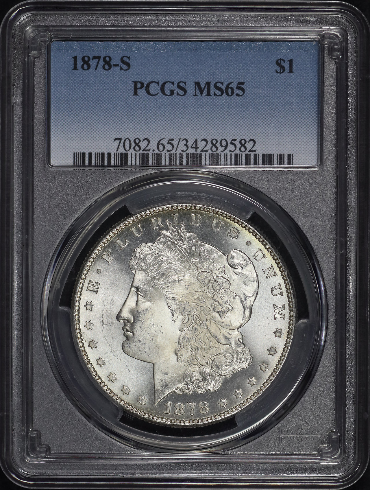 Obverse of this 1878-S Morgan Dollar PCGS MS-65