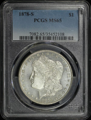 Obverse of this 1878-S Morgan Dollar PCGS MS-65