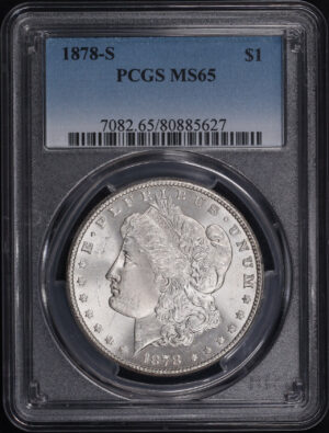 Obverse of this 1878-S Morgan Dollar PCGS MS-65