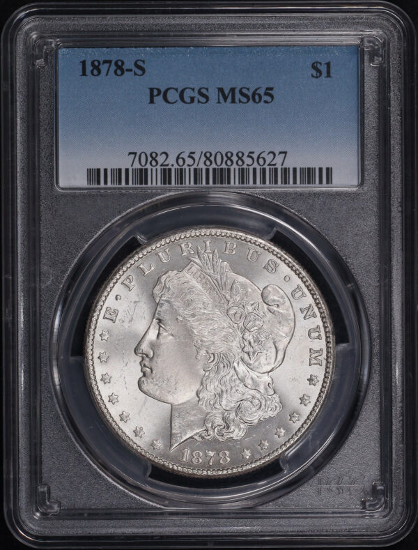 Obverse of this 1878-S Morgan Dollar PCGS MS-65