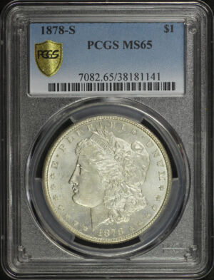 Obverse of this 1878-S Morgan Dollar PCGS MS-65