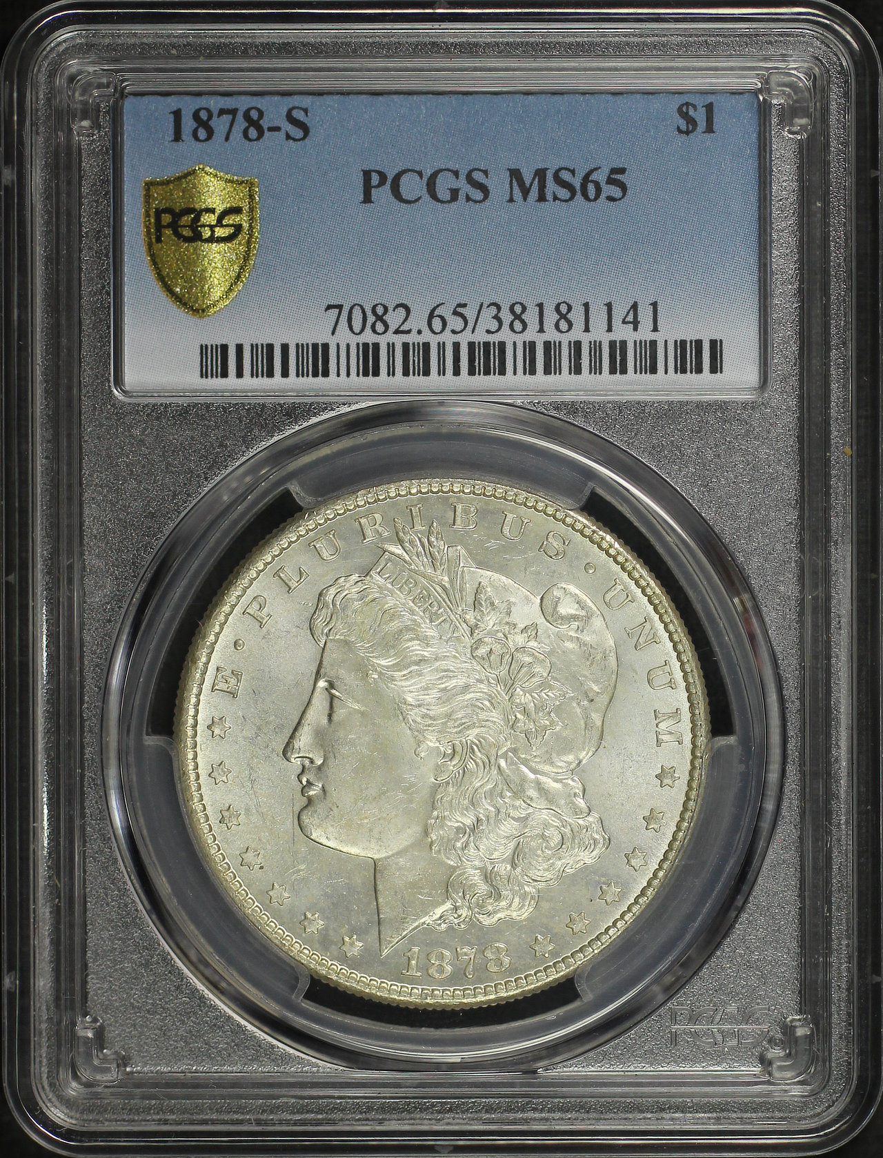 Obverse of this 1878-S Morgan Dollar PCGS MS-65