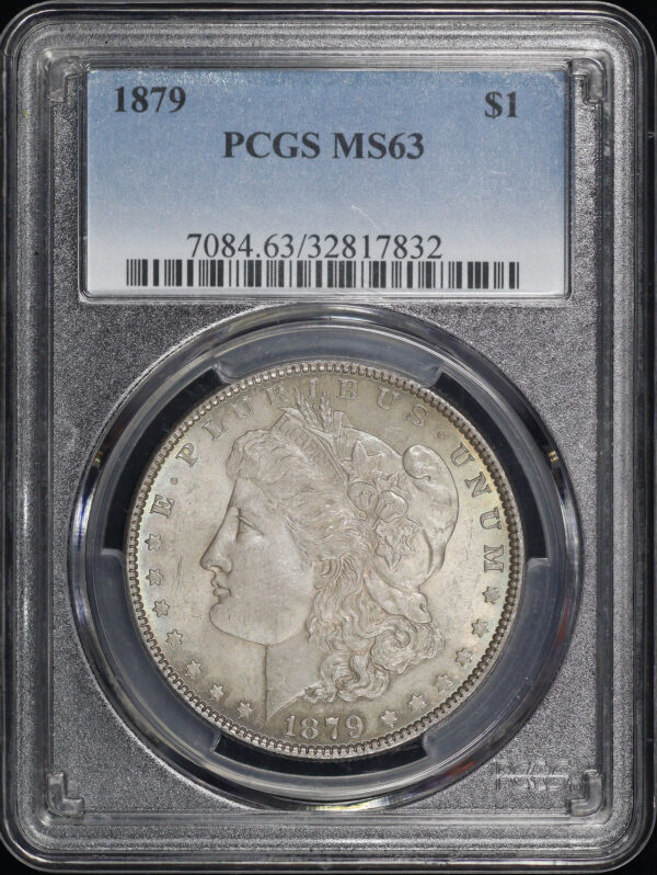 Obverse of this 1879 Morgan Dollar PCGS MS-63