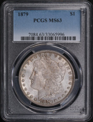 Obverse of this 1879 Morgan Dollar PCGS MS-63