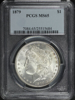 Obverse of this 1879 Morgan Dollar PCGS MS-65