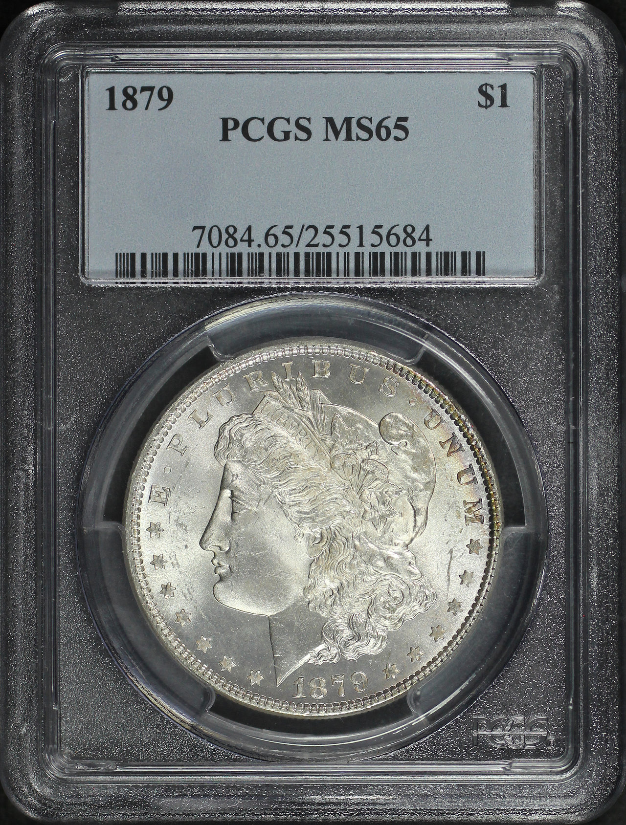 Obverse of this 1879 Morgan Dollar PCGS MS-65