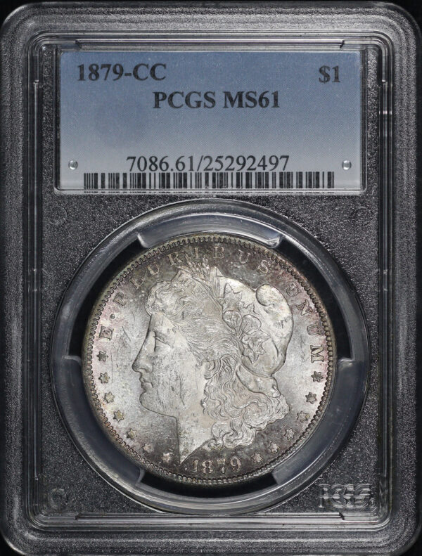 Obverse of this 1879-CC Morgan Dollar PCGS MS-61