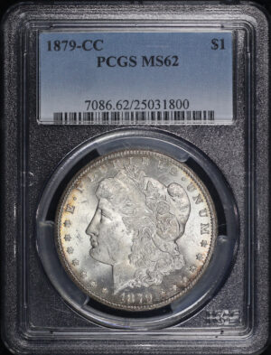 Obverse of this 1879-CC Morgan Dollar PCGS MS-62
