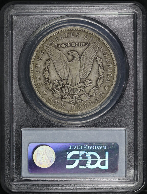 Reverse of this 1879-CC Morgan Dollar Capped Die PCGS VF-35
