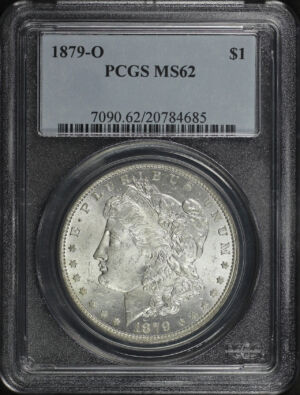 Obverse of this 1879-O Morgan Dollar PCGS MS-62