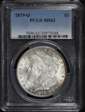 Obverse of this 1879-O Morgan Dollar PCGS MS-62