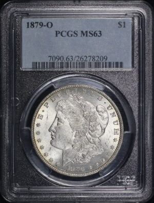 Obverse of this 1879-O Morgan Dollar PCGS MS-63
