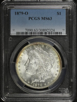 Obverse of this 1879-O Morgan Dollar PCGS MS-63