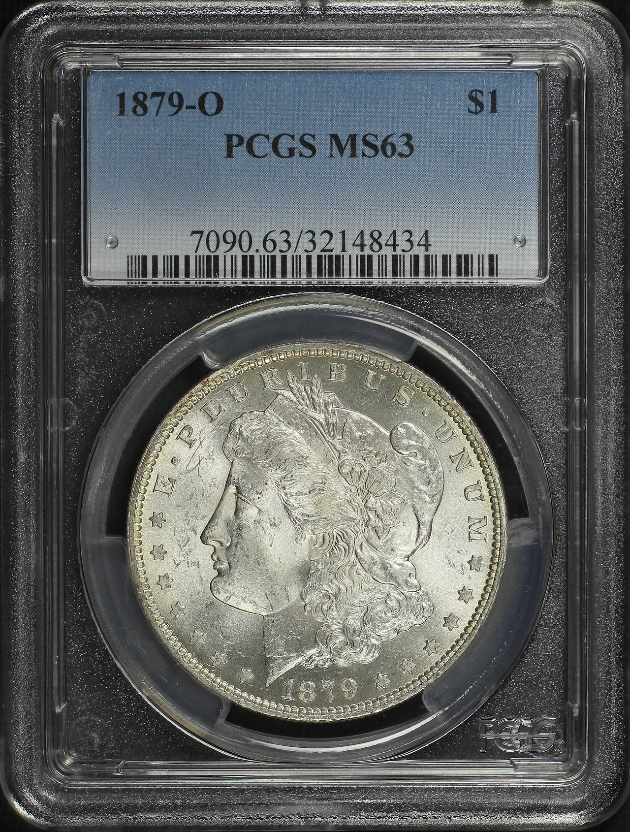 Obverse of this 1879-O Morgan Dollar PCGS MS-63
