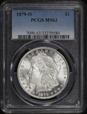 Obverse of this 1879-O Morgan Dollar PCGS MS-63