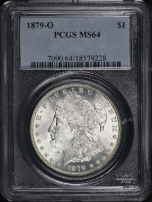 Obverse of this 1879-O Morgan Dollar PCGS MS-64