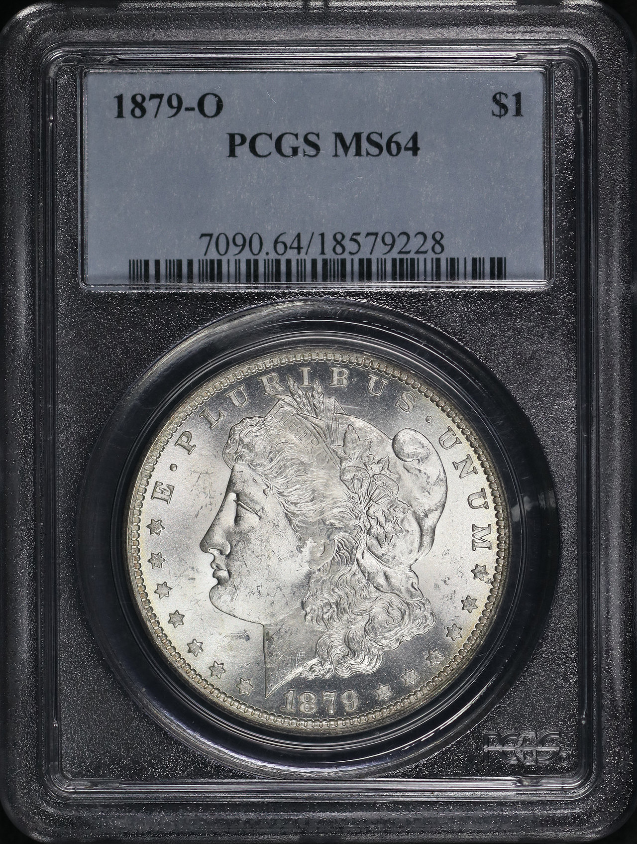 Obverse of this 1879-O Morgan Dollar PCGS MS-64