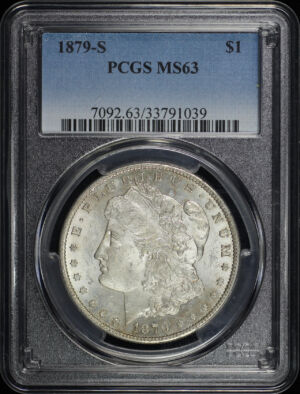 Obverse of this 1879-S Morgan Dollar PCGS MS-63
