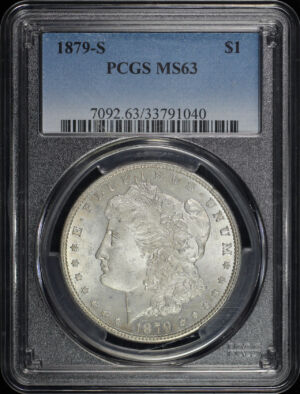 Obverse of this 1879-S Morgan Dollar PCGS MS-63