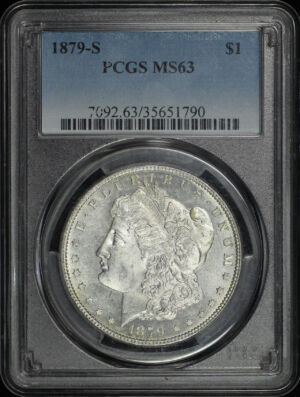 Obverse of this 1879-S Morgan Dollar PCGS MS-63