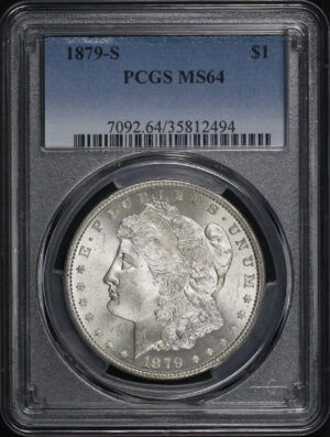 Obverse of this 1879-S Morgan Dollar PCGS MS-64