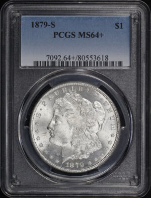 Obverse of this 1879-S Morgan Dollar PCGS MS-64+