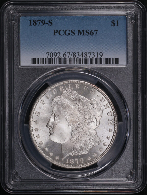 Obverse of this 1879-S Morgan Dollar PCGS MS-67