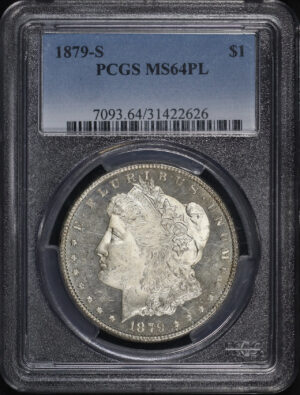 Obverse of this 1879-S Morgan Dollar PCGS MS-64 PL