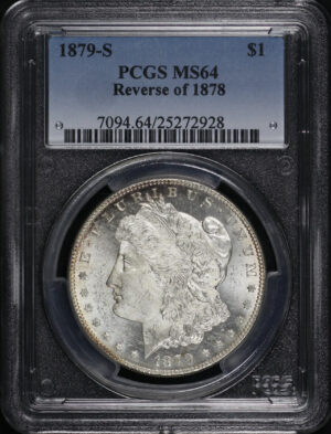 Obverse of this 1879-S Morgan Dollar Reverse of 1878 PCGS MS-64