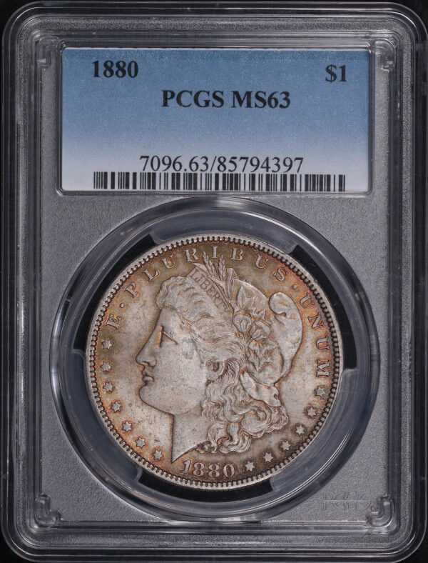 Obverse of this 1880 Morgan Dollar PCGS MS-63