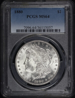 Obverse of this 1880 Morgan Dollar PCGS MS-64