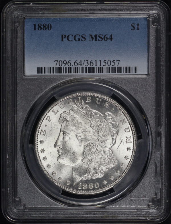 Obverse of this 1880 Morgan Dollar PCGS MS-64
