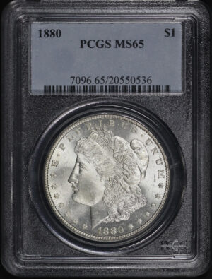 Obverse of this 1880 Morgan Dollar PCGS MS-65