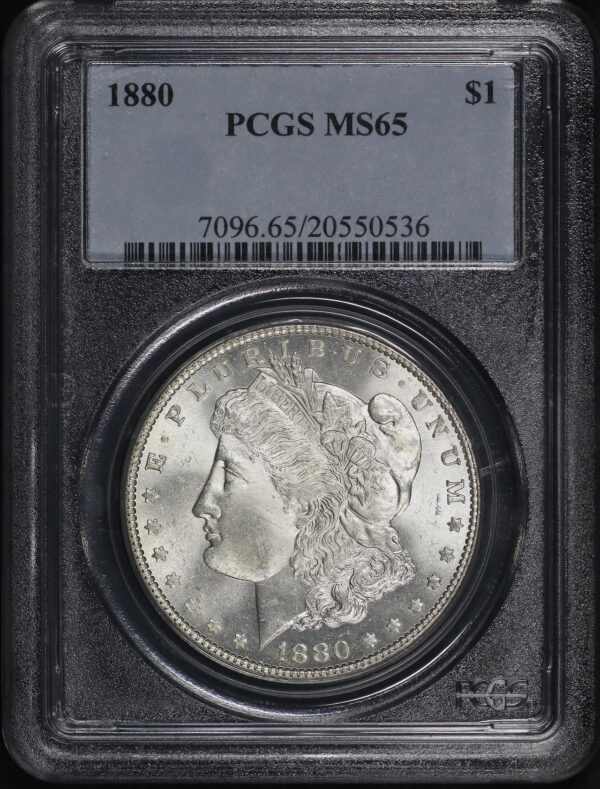 Obverse of this 1880 Morgan Dollar PCGS MS-65