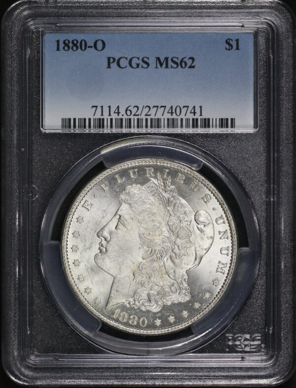 Obverse of this 1880-O Morgan Dollar PCGS MS-62