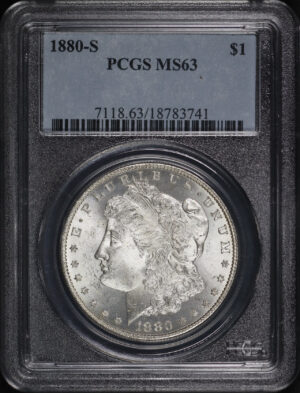 Obverse of this 1880-S Morgan Dollar PCGS MS-63