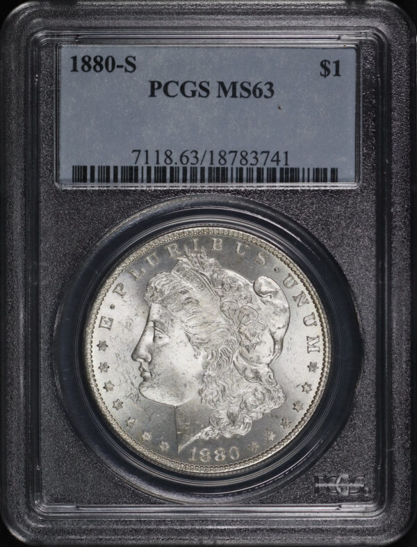 Obverse of this 1880-S Morgan Dollar PCGS MS-63