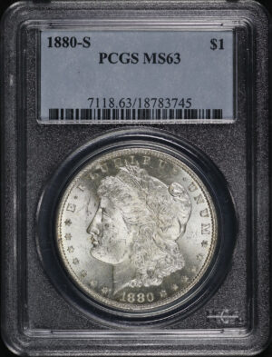 Obverse of this 1880-S Morgan Dollar PCGS MS-63