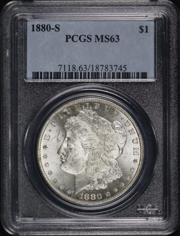 Obverse of this 1880-S Morgan Dollar PCGS MS-63