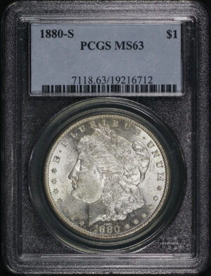 Obverse of this 1880-S Morgan Dollar PCGS MS-63