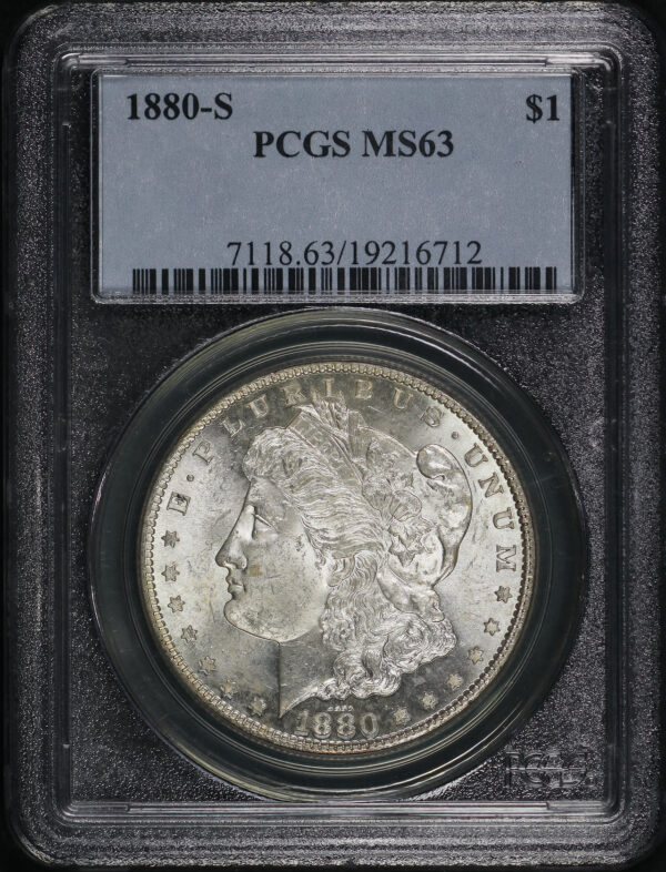 Obverse of this 1880-S Morgan Dollar PCGS MS-63