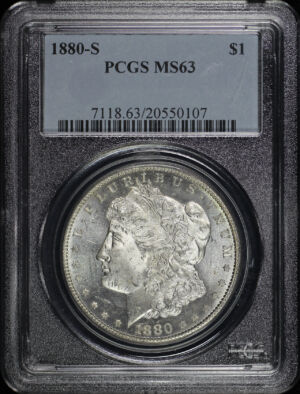 Obverse of this 1880-S Morgan Dollar PCGS MS-63