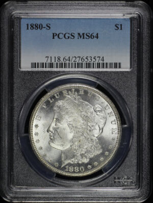 Obverse of this 1880-S Morgan Dollar PCGS MS-64