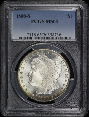 Obverse of this 1880-S Morgan Dollar PCGS MS-65