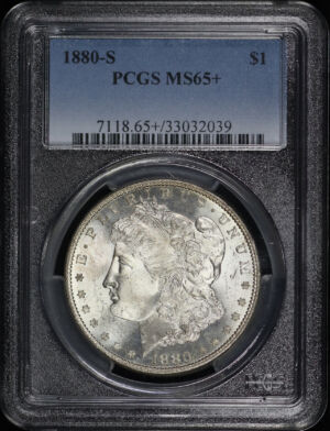Obverse of this 1880-S Morgan Dollar PCGS MS-65+