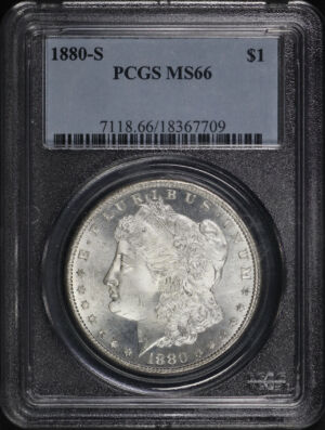 Obverse of this 1880-S Morgan Dollar PCGS MS-66
